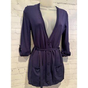 Navy blue Cable and Gauge cardigan